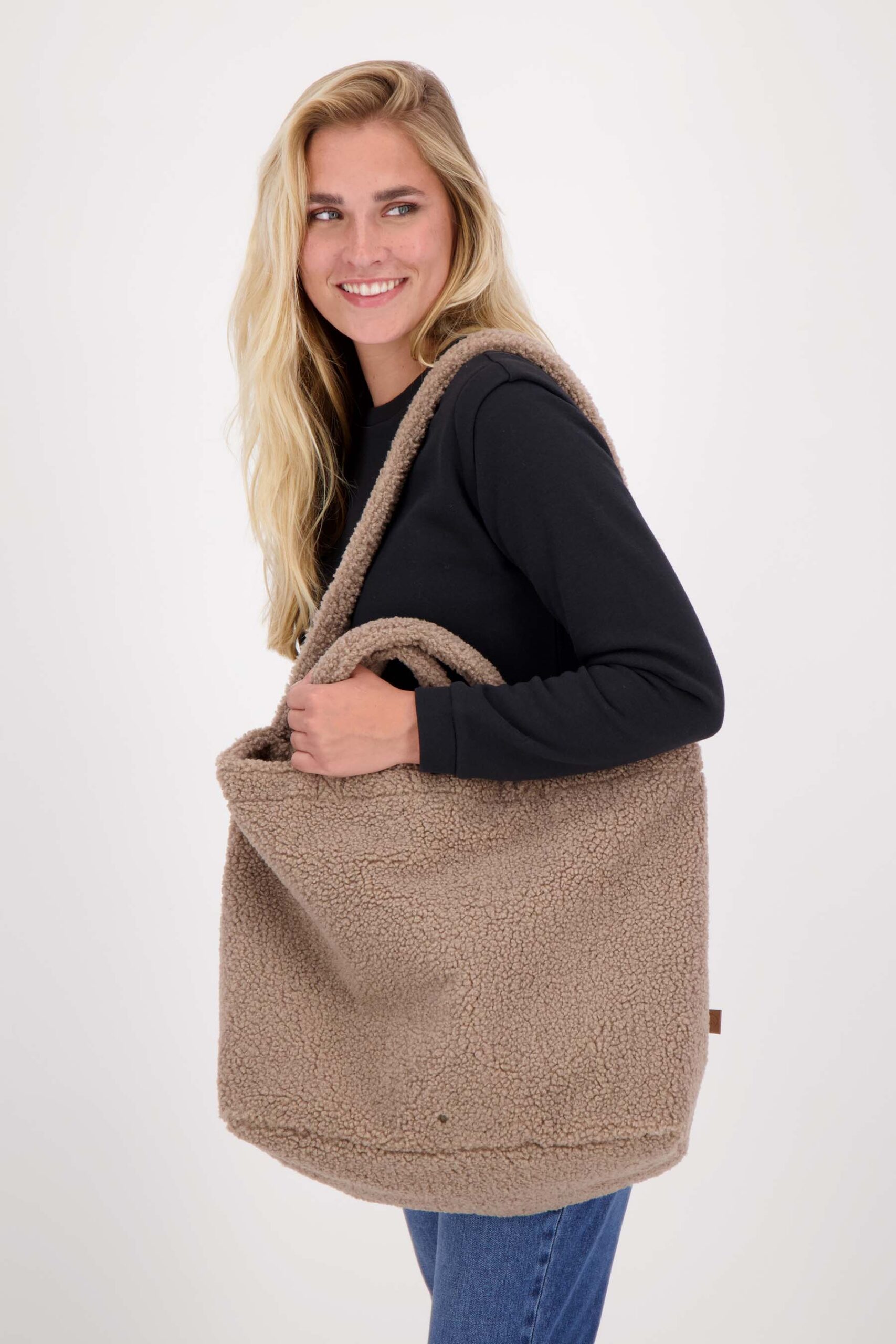 Zusss Grote Teddy Shopper Taupe Pluck Lifestyle Conceptstore